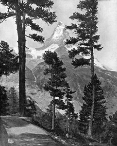 Das Matterhorn vom Riffelweg aus gesehen, die Alpen, 20. Jahrhundert