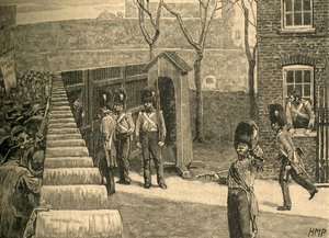 Der Mob der Spenceaner ruft den Tower of London, 1816 ca. 1890