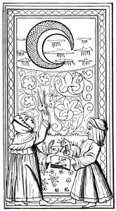 Der Mond, Tarotkarte, 14. Jahrhundert von Unbekannt
