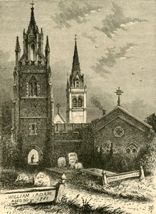 Die Leichenkapelle und die neue Kirche, Woburn, 1898