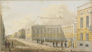Die Moskauer Universität in der Mokhovaya-Straße, frühes 19. Jahrhundert