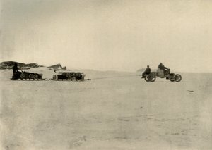 Der Motor zieht Vorräte für ein Depot, 1909 von Unbekannt