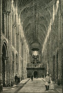 Das Kirchenschiff der Kathedrale von Norwich, 1898