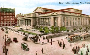 Die neue öffentliche Bibliothek, New York, USA, 1910 von Unbekannt