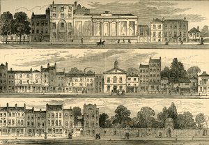 Die Nordseite von Knightsbridge im Jahr 1820, vom Cannon Brewery bis Hyde Park Corner, ca. 1876 von Unbekannt