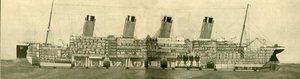 Die Olympic 46.439 Tonnen im Querschnitt, um 1930