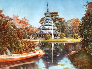 Die Pagode, Eden Gardens, Kalkutta, Indien, frühes 20. Jahrhundert
