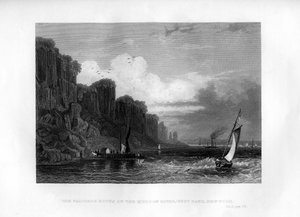 Die Palisadenfelsen am Hudson River, Westufer, New York von Unbekannt