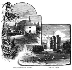 Die Pfarrkirche, Crathie, und Braemar Castle, Schottland, 1900