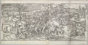 Der Durchzug einer Karawane aus dem Fries Ces Moeurs et fachons de faire de Turcz Customs ..., 1553 von Unbekannt