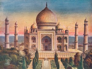 Das unvergleichliche Juwel der mohammedanischen Architektur: das Taj Mahal in Agra, 1908 von Unbekannt