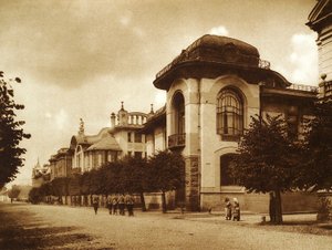 Die Ponizovsky- und Mindovsky-Häuser in der Povarskaya-Straße, Moskau, Russland