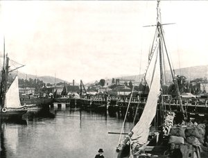Der Hafen von Hobart, Tasmanien, Australien, 1895