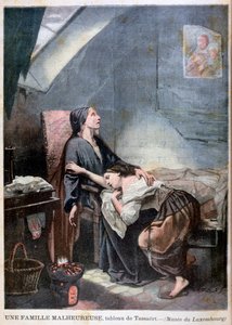 Die verarmte Familie oder Der Selbstmord, 1849, 1897 von Unbekannt