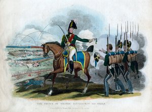 Der Prinz von Oranien verteilt seine Medaillen, 1815 von Unbekannt