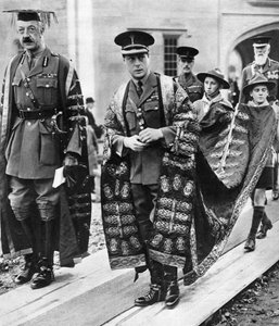 Der Prinz von Wales als Kanzler der Universität von Wales, Bangor, 1923