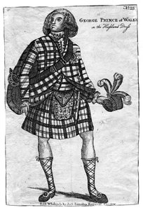 Der Prinz von Wales, der zukünftige König George IV 1762-1830, im Highland-Kleid von Unbekannt