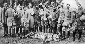 Der Prinz von Wales auf Tigerjagd in Nepal, die Indienreise, 1921