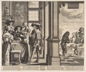 Der verlorene Sohn verlässt das Haus, ca. 1636 von Unbekannt