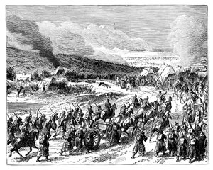 Die Preußen stürmen die Schanzen von Düppel, 18. April 1864, spätes 19. Jahrhundert von Unbekannt