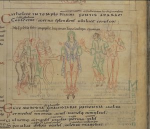 Die Psychomachia von Prudentius, 11. Jahrhundert von Unbekannt