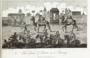Die Königin von Persien auf Kamelen getragen, ca. 1810-1829 von Unbekannt