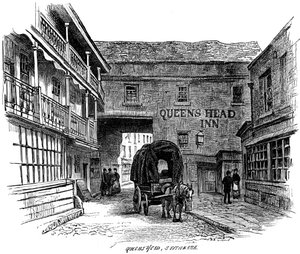 The Queens Head Inn, Southwark, London, 1887