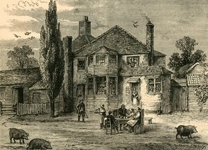 The Queens Head and Artichoke, um 1876 von Unbekannt