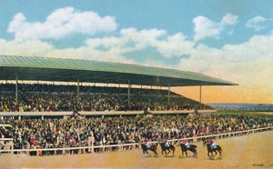 Die Rennbahn, Hialeah, bei Miami, Florida, USA, 1930er Jahre
