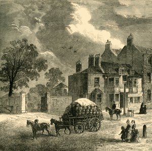 The Red Cow Inn, Hammersmith, ca. 1878 von Unbekannt