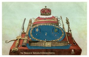 Die Insignien Schottlands, Edinburgh Castle, 19. oder 20. Jahrhundert von Unbekannt