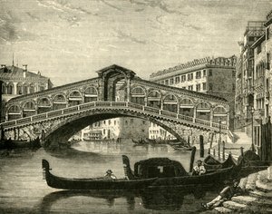 Die Rialto-Brücke, Venedig, 1890