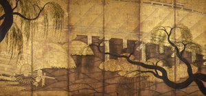 Die Flussbrücke in Uji, 1568-1615
