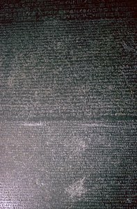 Der Stein von Rosetta, Ägyptisch, Ptolemäische Zeit, 196 v. Chr.