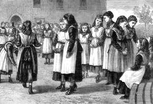 Die königliche Freimaurerschule für Mädchen, St Johns Hill, Battersea Rise, London, 1875