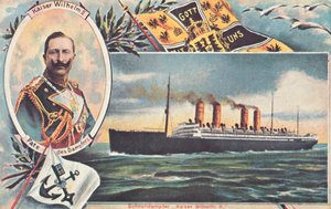 Die SS Kaiser Wilhelm II, um 1910 von Unbekannt