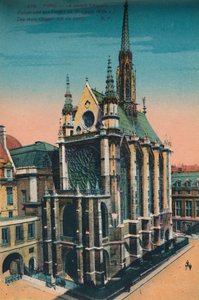 Die Sainte-Chapelle, Paris, um 1920 von Unbekannt
