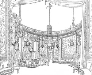 Der Salon, um 1820. Aus Nashs Illustrationen