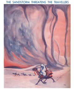 Der Sandsturm bedroht die Reisenden, 1935