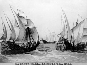Die Santa Maria, die Pinta und die Nina, 15. Jahrhundert, 1920er Jahre