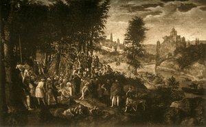 Die Predigt des Heiligen Johannes des Täufers, um 1550, 1903 von Unbekannt
