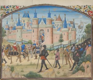 Die Belagerung von Tyrus, Miniatur aus der Historia von Wilhelm von Tyrus von Unbekannt