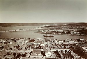Die Südliche Bucht und Kap Paul, Sewastopol, Krim, 1850er von Unbekannt