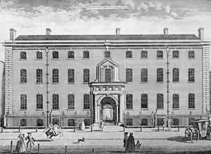 Das South Sea House im Jahr 1754, Mitte des 18. Jahrhunderts