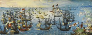 Die spanische Armada vor der Südküste Englands, 1588