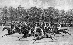 Der Start für den St. Leger, 1851, 1911 von Unbekannt