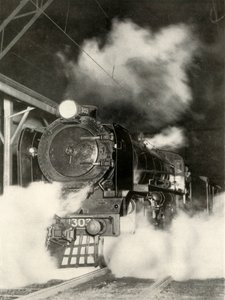 Der Sydney Limited verlässt den Spencer Street Bahnhof, Melbourne, um 18 Uhr, 1935-36