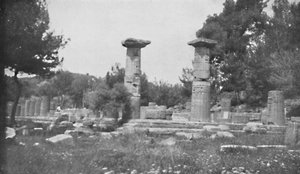 Der Tempel der Hera in Olympia, 1913