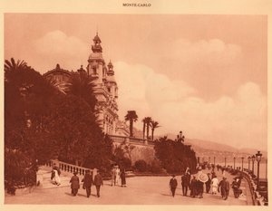 Die Terrassen und das Casino, Monte Carlo, 1930 von Unbekannt