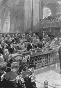 Der Dankgottesdienst für die Genesung des Prinzen von Wales...1872, 1901 von Unbekannt